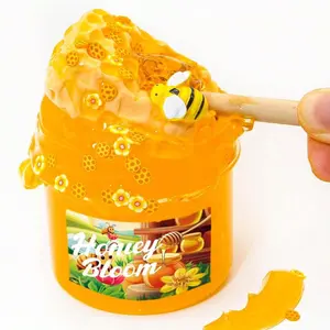 DIY Clay Honey Themed Slime - Jelly Textured Slime - Handmade Slime - ASMR Slime