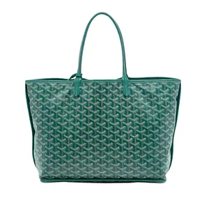 Pre-owned Goyard Canvas Coated, Leather Travel Bags Anjou Reversible Tote Coated Canvas PM by Rebag
