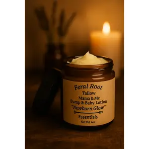 Mama & Me Tallow Lotion – Newborn Glow