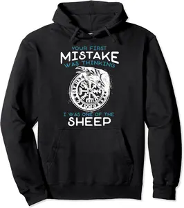 Viking Shirt, Odin, Valhalla, Not One Of The Sheep Pullover Hoodie - Rubencordov Shop 77B09CWSTFV5