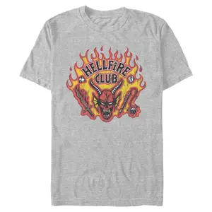 Mens Stranger Things Retro Hellfire Club Logo T Shirt