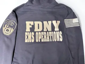 FDNY EMS Operations Reflective Pullover Hoodie - Unisex FDNY EMS Operations Reflective Pullover Hoodie - Unisex