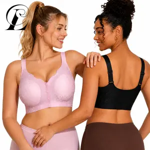 G.L Comfort Jelly Bra Wireless Front-Close Bra with Easy Clasp Closure & Seamless Fit for Everyday Wear Womenswear T-Shirt Bra Smooth Back