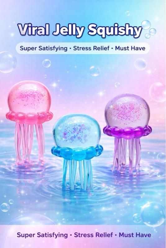 Viral Jellyfish Squishy Toy – Stress Relief Fidget