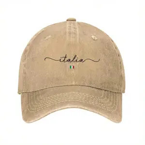 S&T Italy Travel Souvenir Italian Flag Baseball Cap Vintage Dad Hat