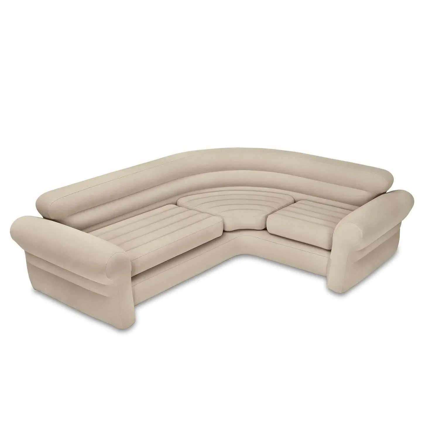Intex Inflatable Corner Living Room Neutral Sectional Sofa | 68575EP Intex Inflatable Corner Living Room Neutral Sectional Sofa | 68575EP