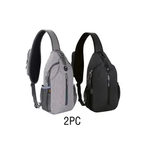 Two pieces：Crossbody Sling Backpack Sling Bag Travel Hiking Chest Bag Daypack