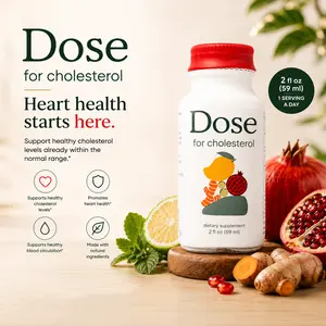 DOSE Heart Wellness Shot for Cholesterol-Friendly Lifestyle Support | Vegan & Gluten-Free Daily Liquid Supplement for Balanced Routine Habits