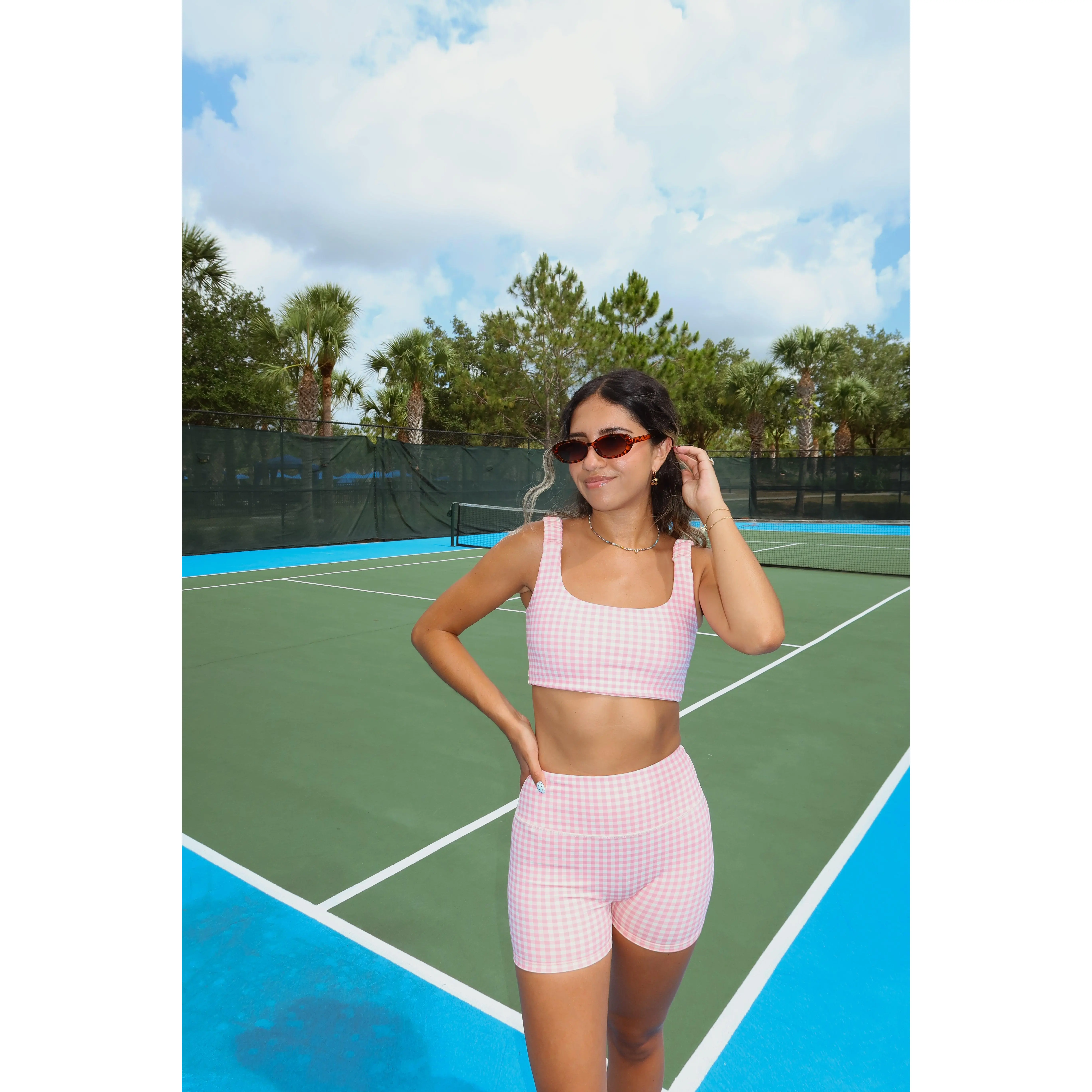 Rosie Gingham Workout Set