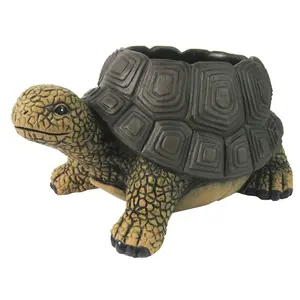 Santa's Workshop 9.3" Cement Turtle Planter