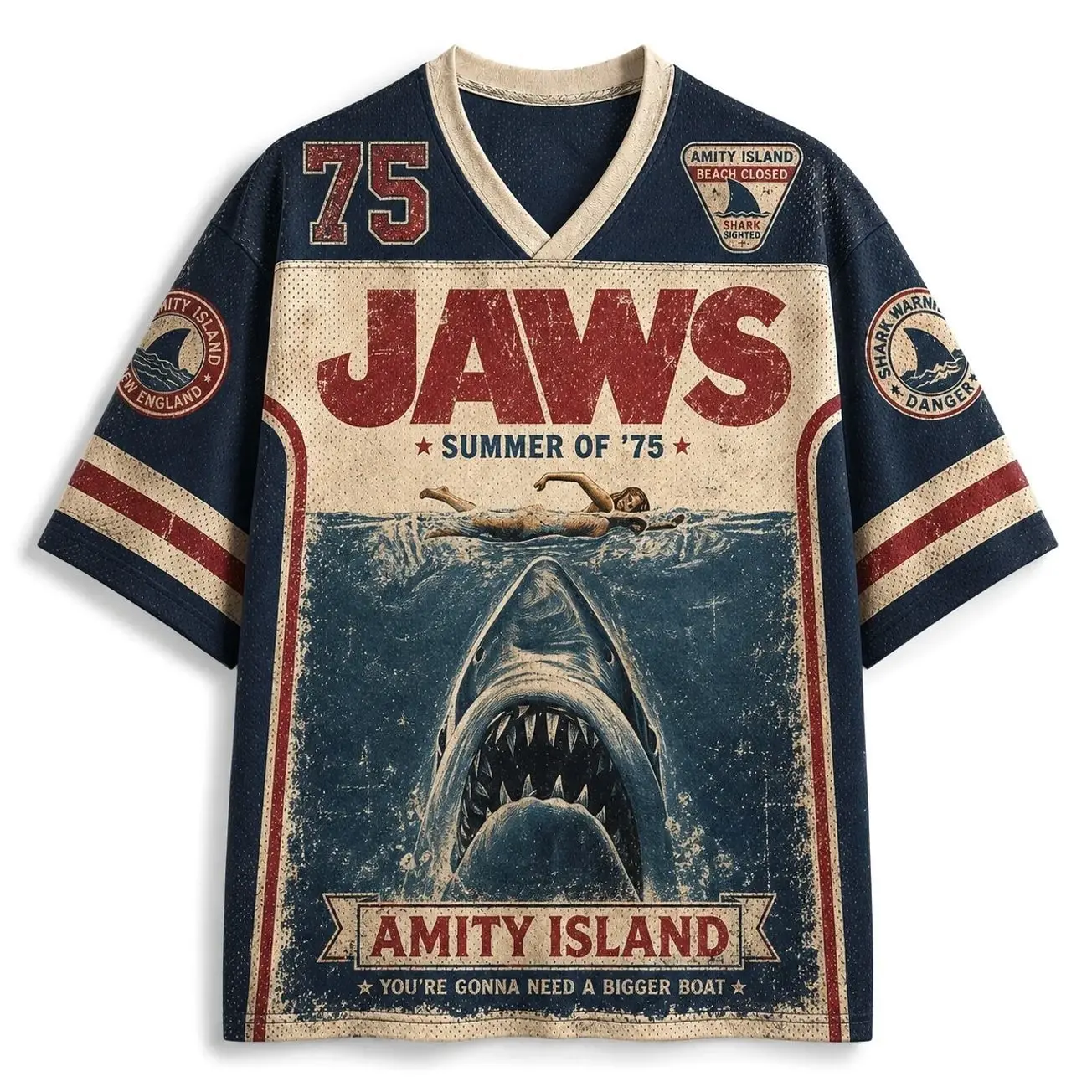 Jaws Quint's Shark Fishing Jersey Shirts EVL