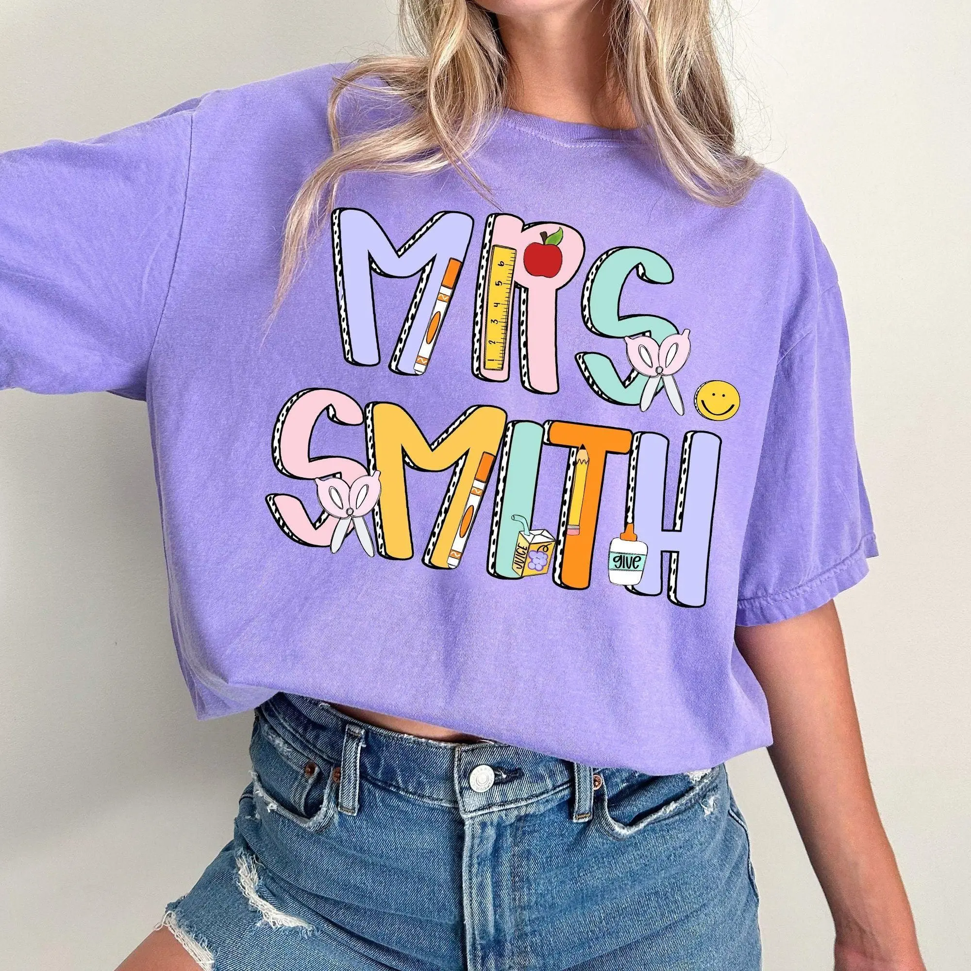 Custom Teacher Shirt, Teacher Appreciation Tee, Back to School Shirt, Gift For Teacher, New Teacher Gift, Teacher Name Shirt, School Shirt