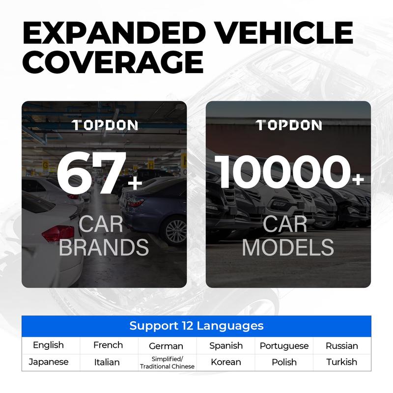 TOPDON AD500 OBD2 Scanner Car Code Reader Scan Tool diagnostic scanner Multilingual OBD2 with Display Portable