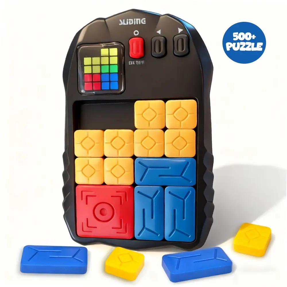 Super Sliding Puzzle Game, 500 Challenge Brain Teasers, Kids Teenage Toy, Travel Game, Adult Office Stress Relief Toy