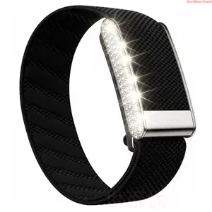 Full Rhinestone Nylon Watch Band, Lightweight Breathable Adjustable Wrist Strap For Outdoor Daily Wear Fits Whoop 5.0 Standard Edition (No Watch)