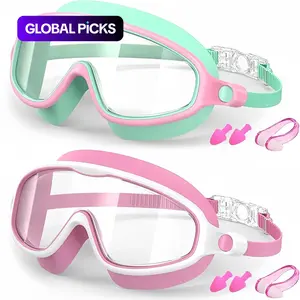 Swim Goggles 2-Pack, Water Goggles, Anti-Fog and UV Protection, Wide View Cool Swimming Goggles for Boys and Girls Ages 4-14 #GLOBAL PICKS