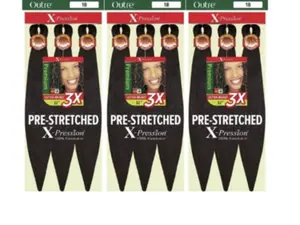 Outre Braids X-Pression Kanekalon 3X Pre Stretched Braid 32" (Three Packs)