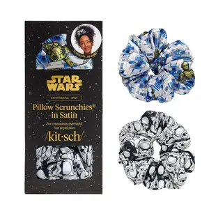 Star Wars™ & Kitsch Pillow Scrunchies® in Satin - R2-D2 & Stormtroopers