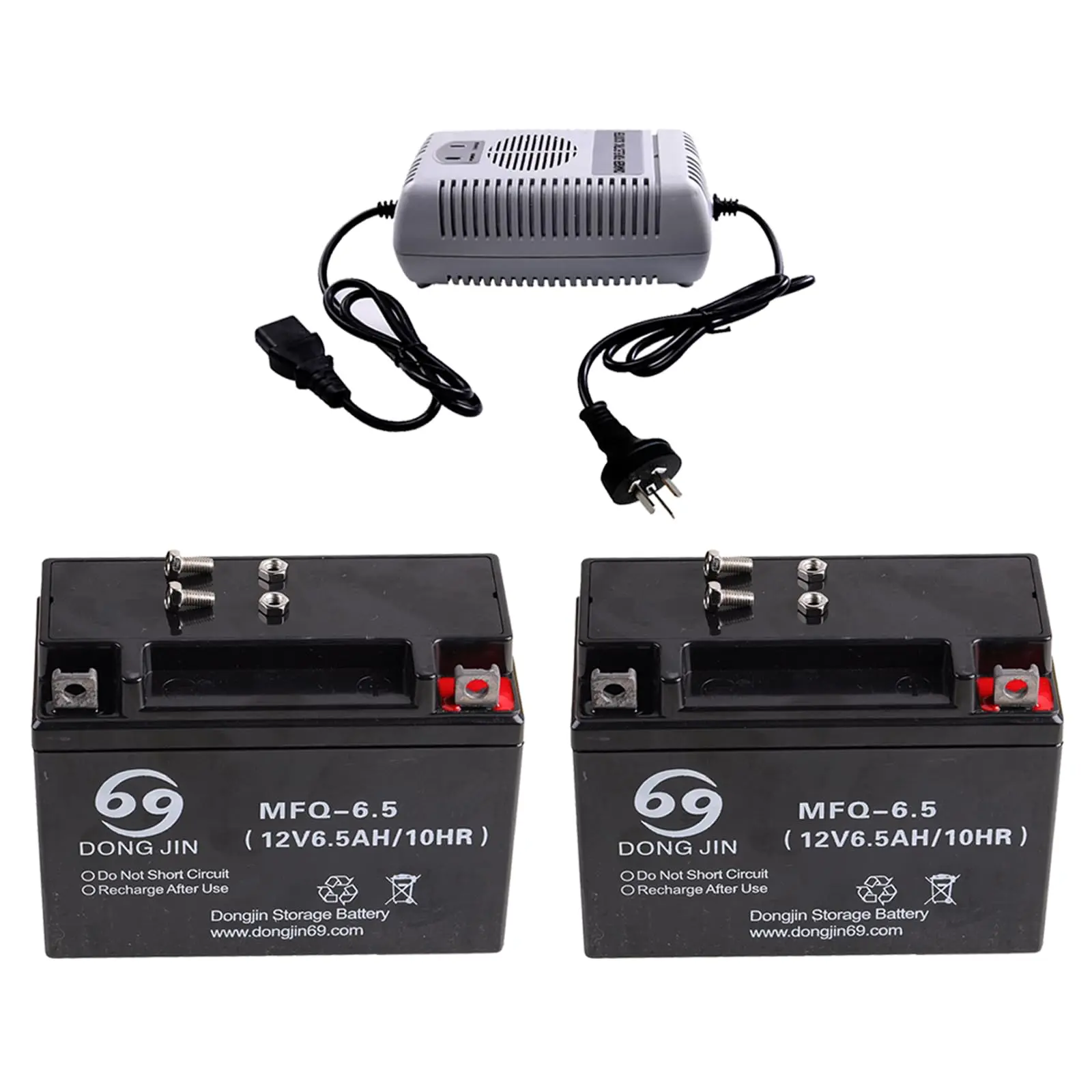 12V 6.5Ah MFQ-6.5 AGM ATV Battery Rechargeable SLA Powersports Batteries for Scooter Go Kart E Bike Razor Pit Dirt Bike ATV UTV Drift Trike Golf Cart Quad Buggy Four Wheeler