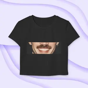 [SALE OFF 50%] Dom Dolla Mustache Baby T-Shirt, Crop Top, Rave, Festival, Concert, House, EDM, Rave Outfit, Rave Gift
