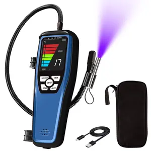 Refrigerant Leak Detector, Aprvtio ALD-100 2-in-1 Freon Leak Detector with Multipule Alarm, Ultra-Sensitive Probe, HVAC Leak Detector for Automotive AC/Refrigeration, Detect R134a R410A R32 R454B R290 R600 R22