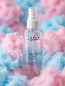 Cotton Candy Kisses Body Mist – Sweet Gourmand Perfume - Orange & Berry – 4 oz