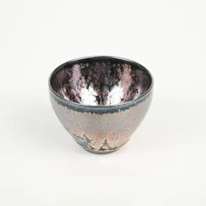 Classic Traditional Oriental Handmade Oil Drop Glaze Jian Zhan Teacup Single Gift Box For Collection Tea Ceremony Housewarming Gift