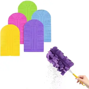 Reusable Chenille Microfiber Dust Duster, 2026 New Reusable Duster with Removable Washable Cloth Covers, 360°Electrostatic Duster Refills, Multi-Surface Dusting Mop for Efficient Home Cleaning (1Set)