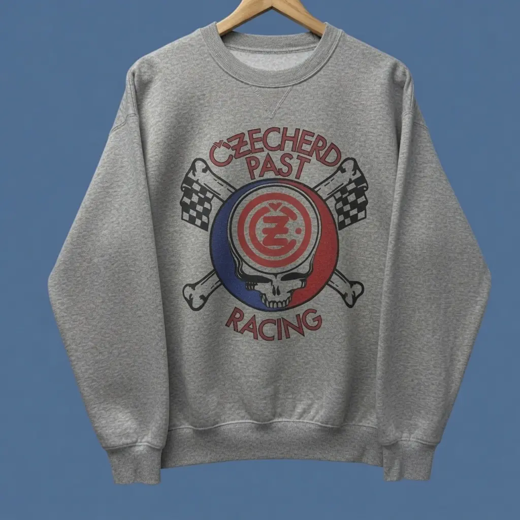 VINTAGE Suzuki Grateful Dead Motocross Racing T Shirt XL USA Czecherd Checkered 90s Mens Sweatshirt