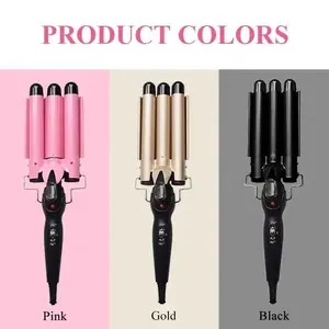 "Hot Sale 3-Barrel Curling Iron |   Wave Hair Styler |   Spiral & Bubble Curl Hair Tool"