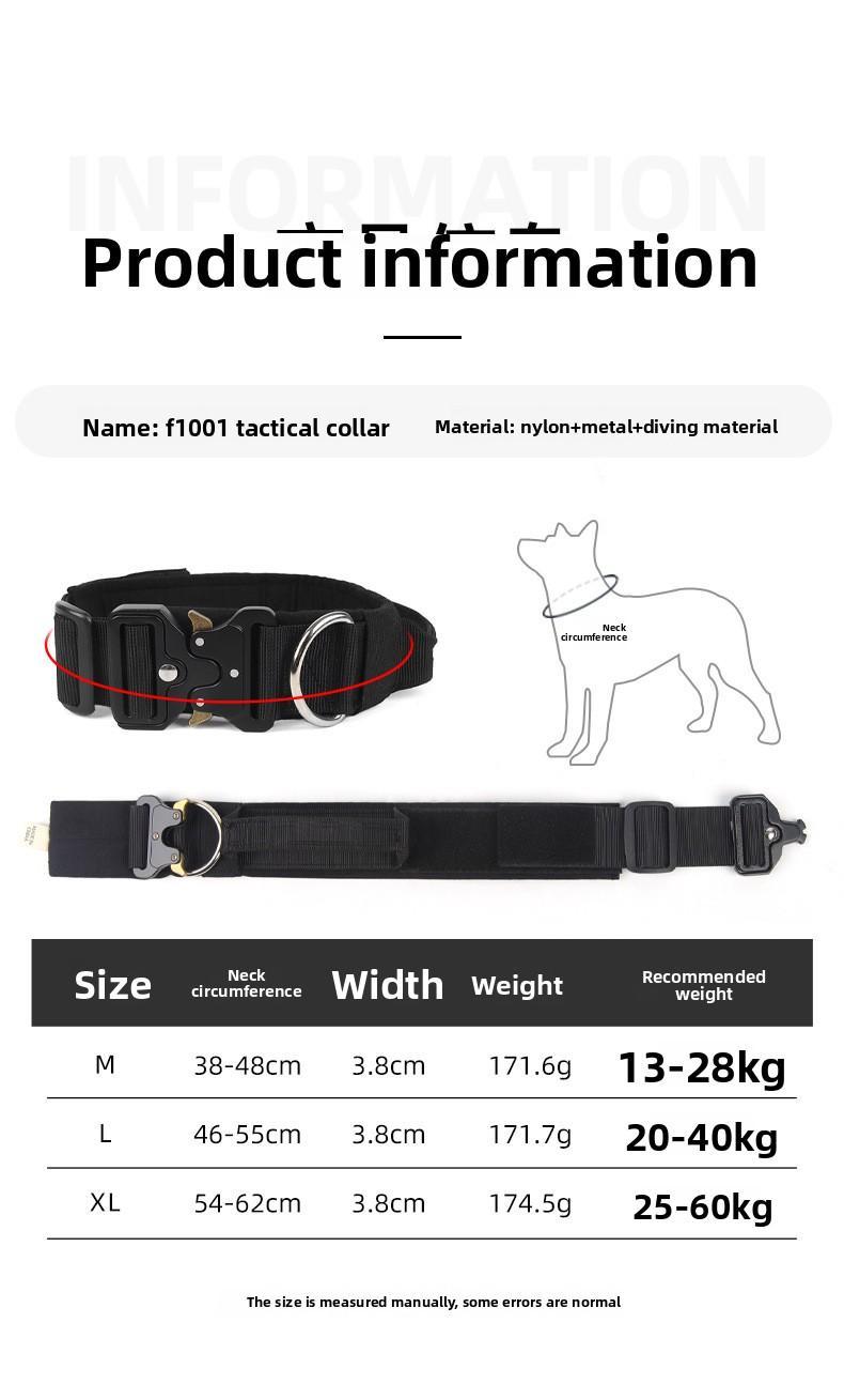 Premium Pink Heavy Duty Polyester Dog Collar with Quick Release Metal Buckle and Control Handle, Adjustable Soft Padded Daily Walking Collar for Medium Large Active Breeds