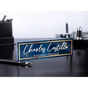 Desk Name Plate, Acrylic Desk Name Plate for Women, Custom Desk Plaque Office Decor