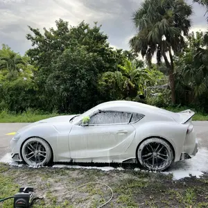 Product Review of Tool Daily Short Handheld with  Cannon FOR PRESSURE WASHER,  1/4 Inch Quick Connector, Water Spray Tool with 5 Nozzle Tips, 1 Liter snow foam lance, FathersDayGift from A**0