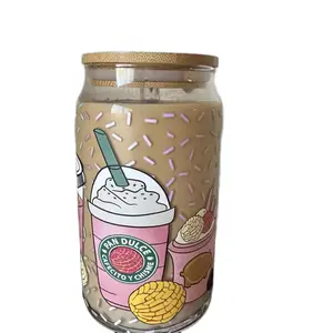 16oz glass cup Pan Dulce & chisme
