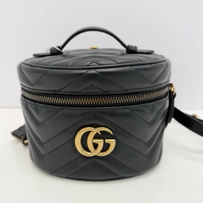 Pre-owned GUCCI Leather Backpack Pre loved Marmont Vanity