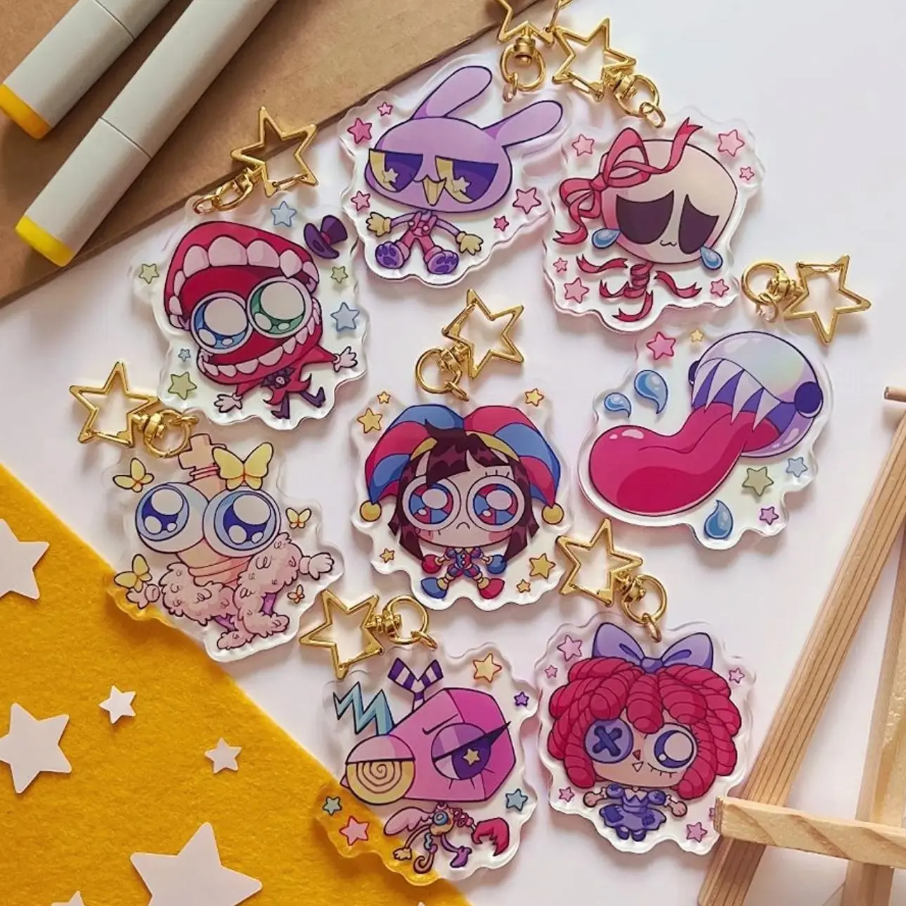 TADC Acrylic Keychains | Amazing Digital Circus | Pomni, Jax, Kinger, Caine, Ragatha, Gangle, Zooble, Bubble