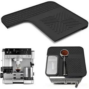 Top Mat for Ninja Luxe Espresso Coffee Machine ES601 & ES701, Food-Grade Silicone, Non-Slip, Waterproof & Heat-Resistant Surface Protector Accessory, Black/grey