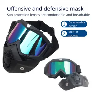 Kids Tactical Face Shield & Removable Helmet – Modular Protective Gear for CS Archery Tag & Outdoor Team Building