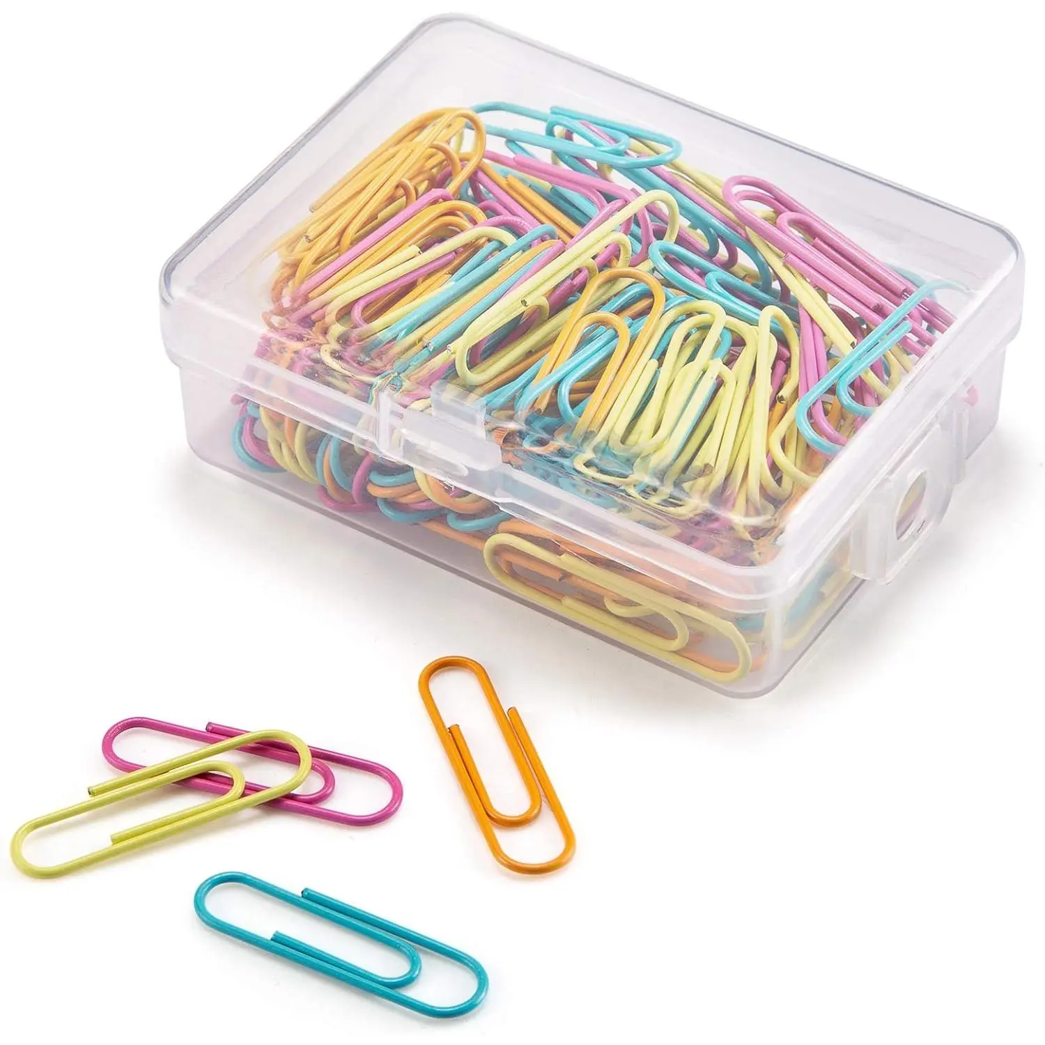 Paper Clips 28mm Assorted Color Paperclips for Office Premium Clips for Paperwork Paper Clips Small Paperclip Rustproof Paperclips Great for Office School Document Organizing (120pcs)