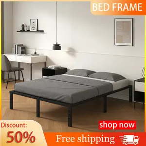 Edenza - Metal Bed Frame - 18 Inches, Twin, Full, Queen Beds with Storage Space, Heavy-Duty Metal Platform Bed Frame, No Box Spring Needed / No Shaking / Steel Slat Support / No Noise / Easy to Assemble, Affordable Bed Frame