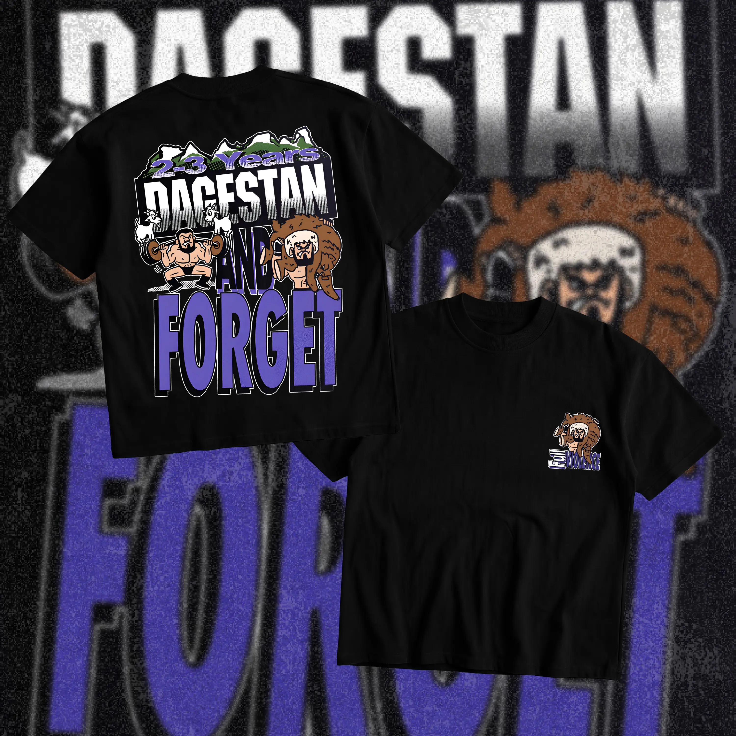 Dagestan and Forget Heavy Cotton T-Shirt Dagestan and Forget Graphic Tee UFC Combat Sports Fan Shirt MMA Fight Night Shirt Gift for Men Women American Made Fightwear - Menswear