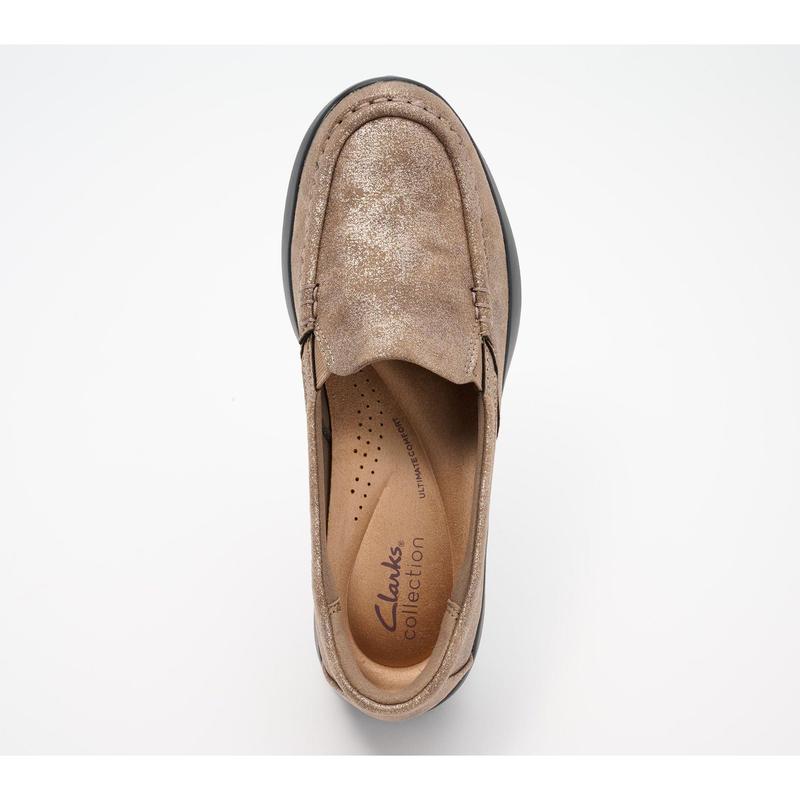 Clarks Collection Leather/Textile Slip-Ons - Ellowyn Lux