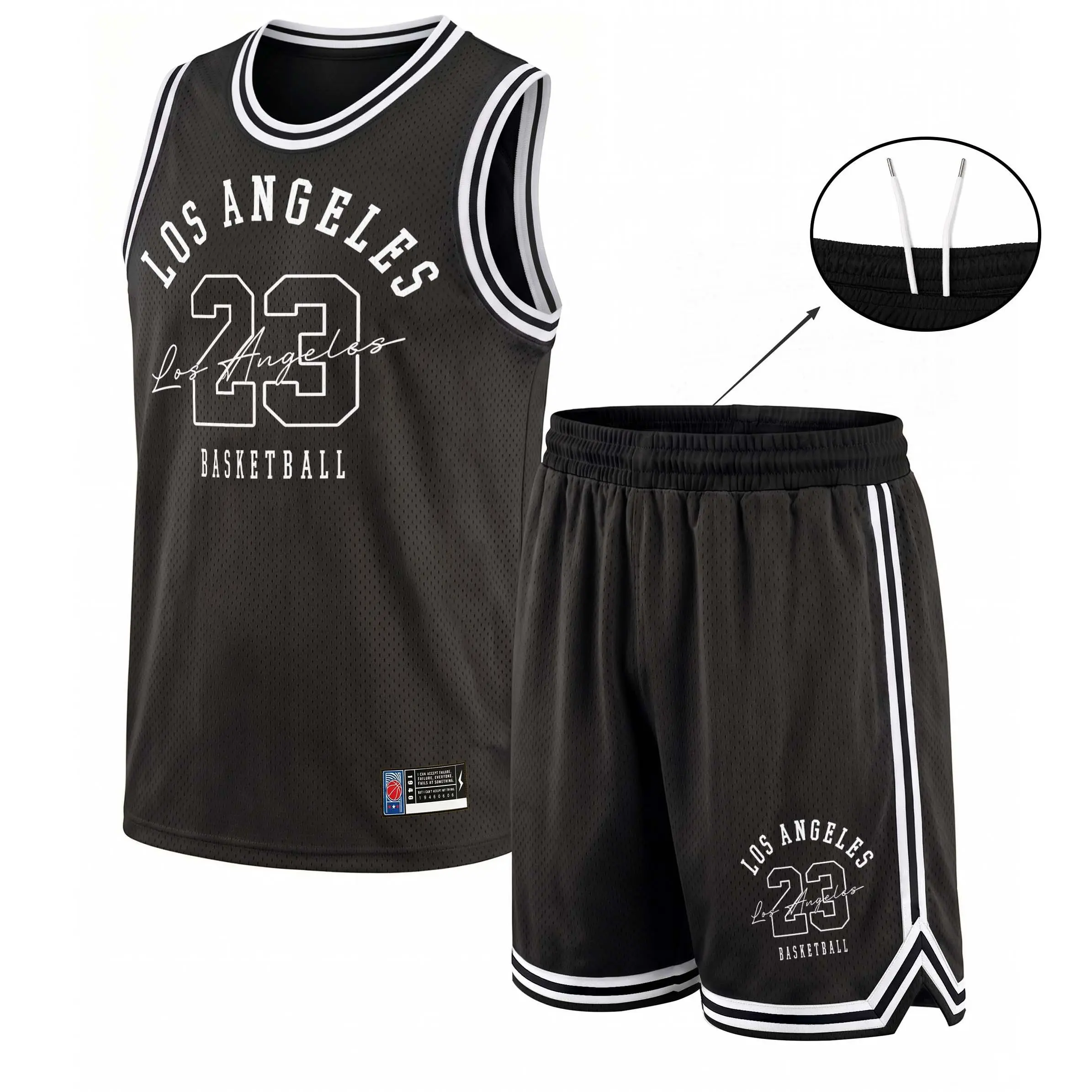 Men's 2-Piece Loose-Fit Mesh Basketball Jersey Set - Sleeveless Tank Top & Shorts, Lightweight Breathable Moisture-Wick Gym Wear, Bold Color-Block Sporty Chic Mesh Fabric Outfit, S-3XL, Dry Cleanable, for Summer Training, Casual Social Gathering, Two-Piec