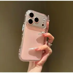 High Appearance Jelly Color Airbag Shockproof Phone Case for iP17 Pro Max/16/15/14/13/12 - 4 Corner Protection, Slim Lightweight Design