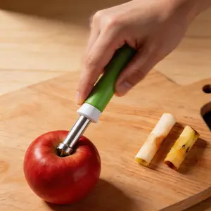 2-in-1 Multi-Purpose Stainless Steel Apple Corer Peeler with Telescopic Handle, Kitchen Hand Tool for Pears, Potatoes, Fruits & Vegetables