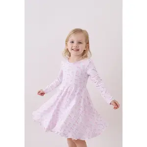 Premium tiny bow delight bamboo dress
