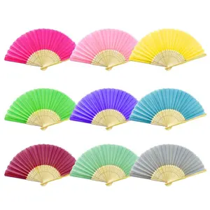 10pcs Chinese Folding Fans Bamboo Hand Fan Role Play Wedding Photography Props, Traditional Oriental Design, Perfect Gift & Event Accessory