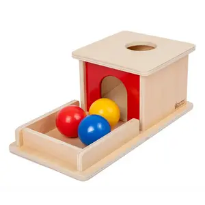 Adena Montessori Wooden Toy for 6-12 Month Baby 3 Balls,Sorting and Stacking Colorful Learning Education Toy for Toddler Kid 1-2 Year Old, Preschool Developmental Girl and Boy Gift