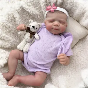 Reborn Baby Dolls 18 Inch Realistic Newborn Soft Weighted Cloth Body Adorable Poseable Real Life Doll with Accessories for 3+ Year Old Gifts, Pretend Play, Collection