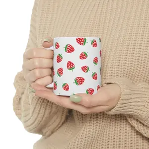 Match accessories mug strawberries viral trending functional cute drinkware millennial nostalgia